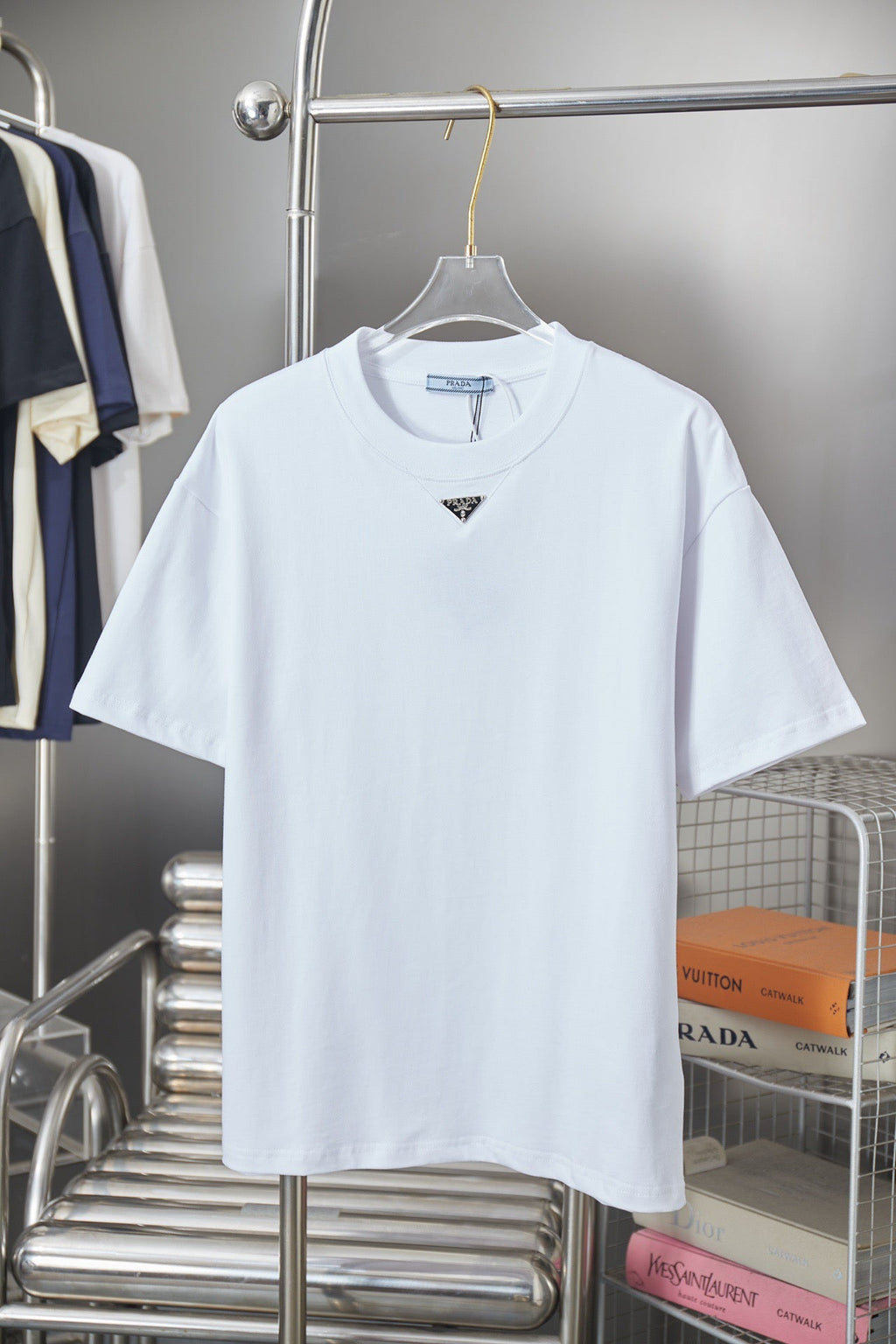 Pr4d4 - T-shirt en coton à logo triangulaire