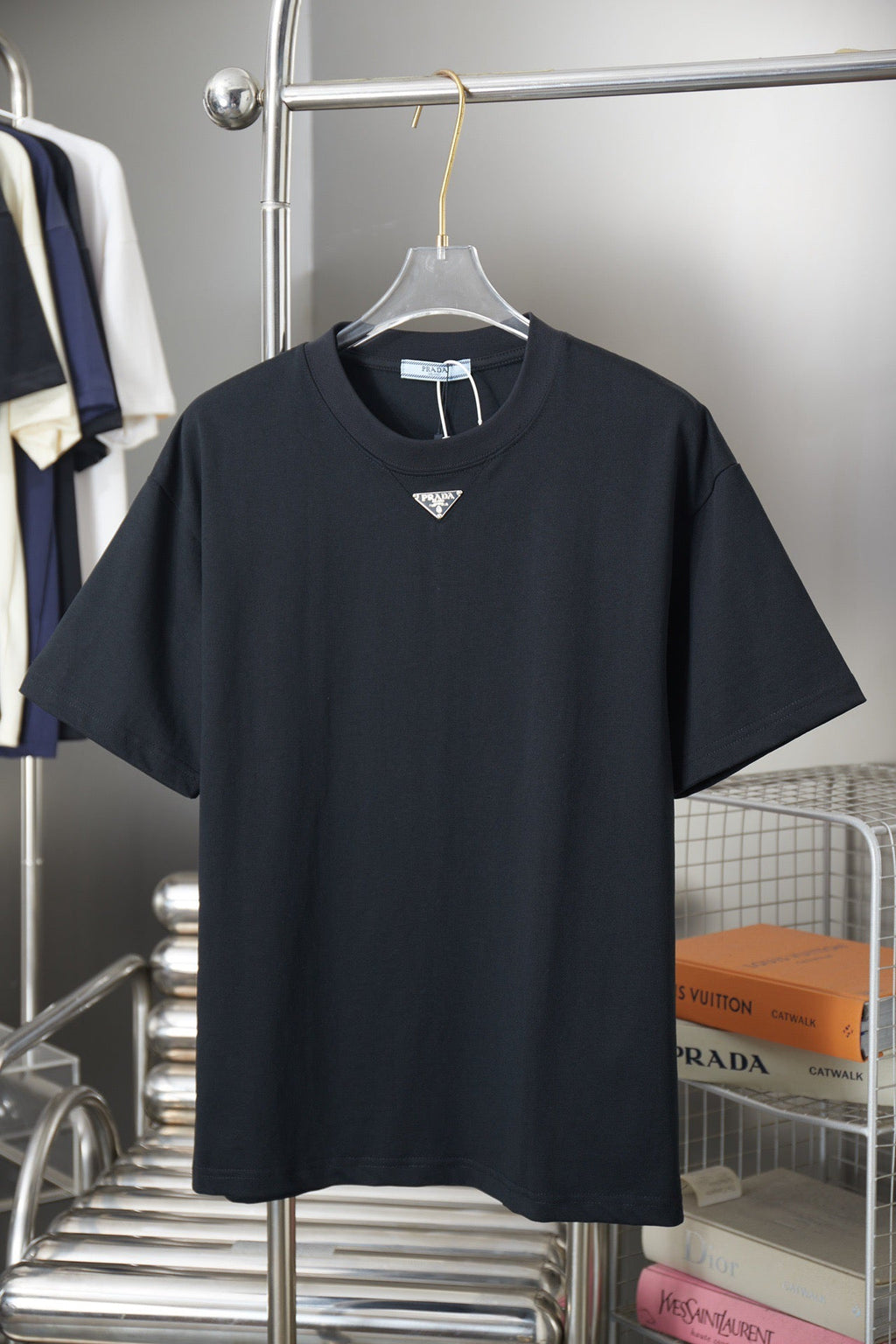 Pr4d4 - T-shirt en coton à logo triangulaire