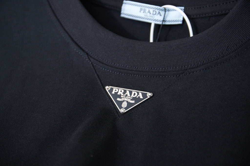 Pr4d4 - T-shirt en coton à logo triangulaire