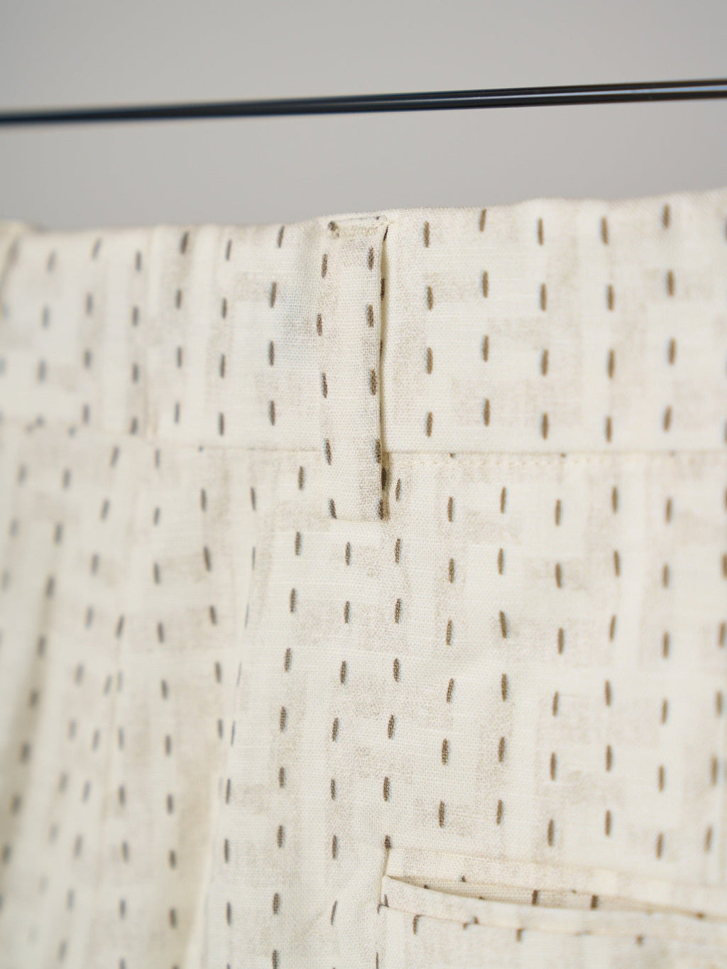 Fendi - Ensemble lin FF beige avec surpiqûres