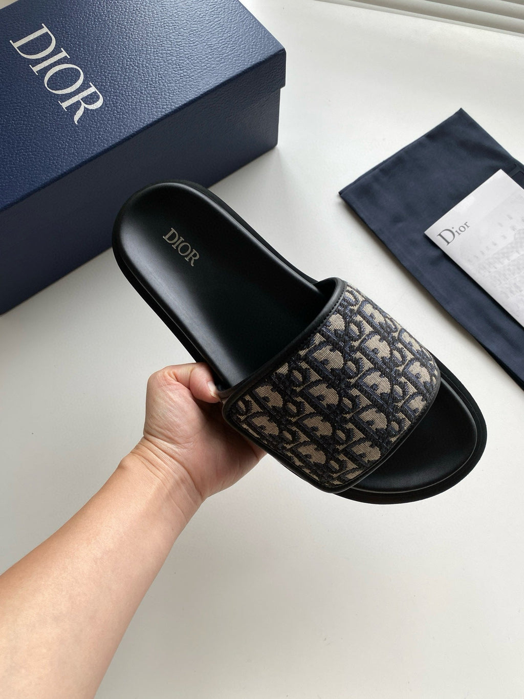 Dior - Sandale Aqua toile jacquard oblique