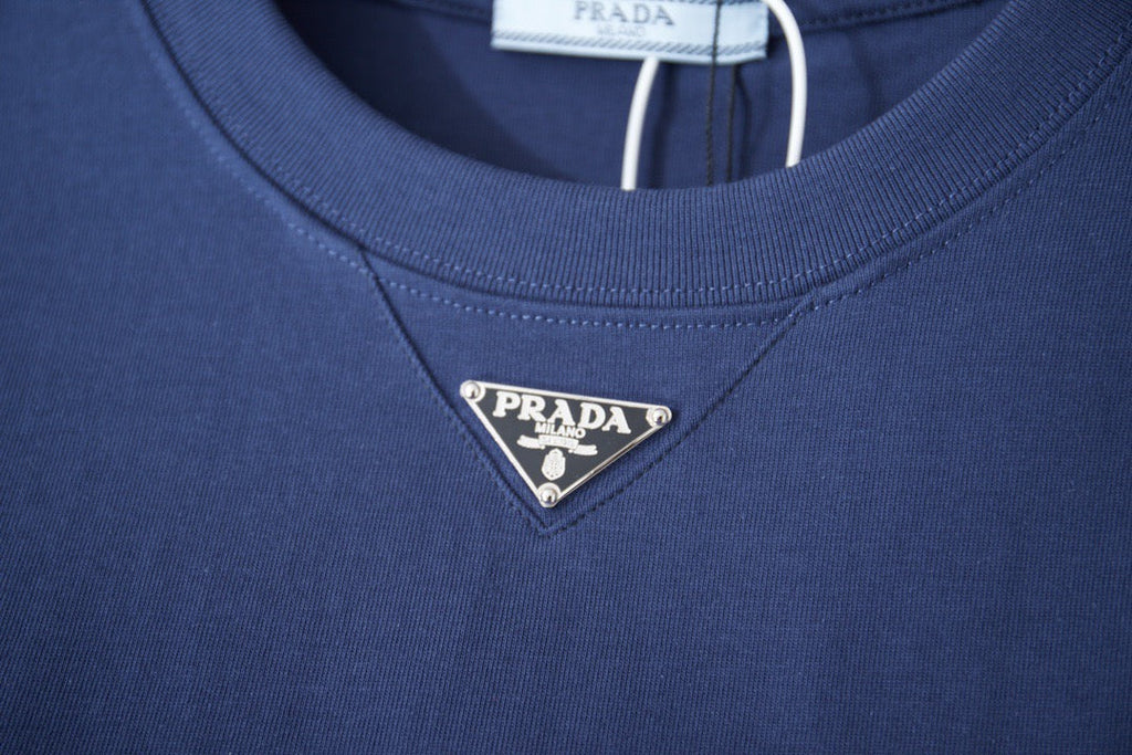 Pr4d4 - T-shirt en coton à logo triangulaire