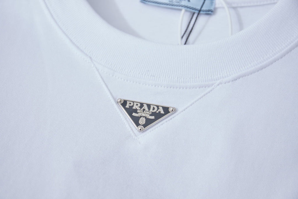 Pr4d4 - T-shirt en coton à logo triangulaire