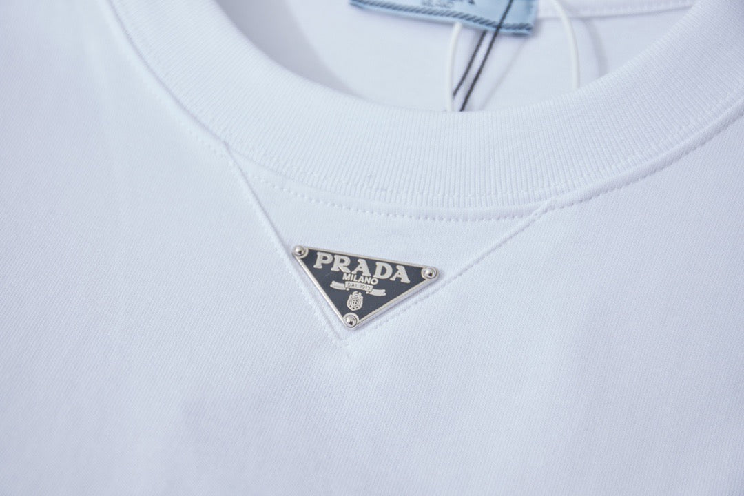 Pr4d4 - T-shirt en coton à logo triangulaire