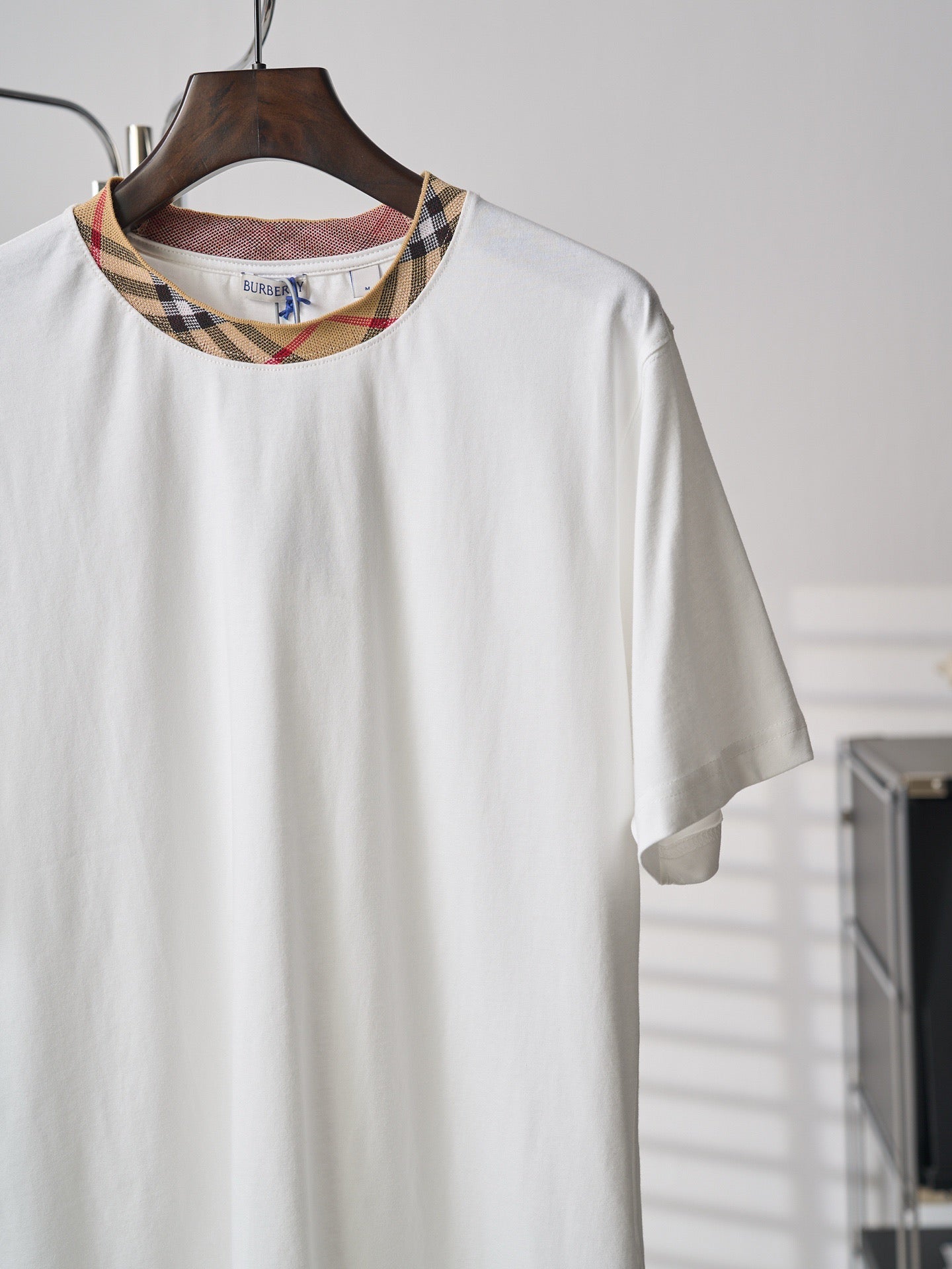 Burd3ry - T-shirt en coton avec Check