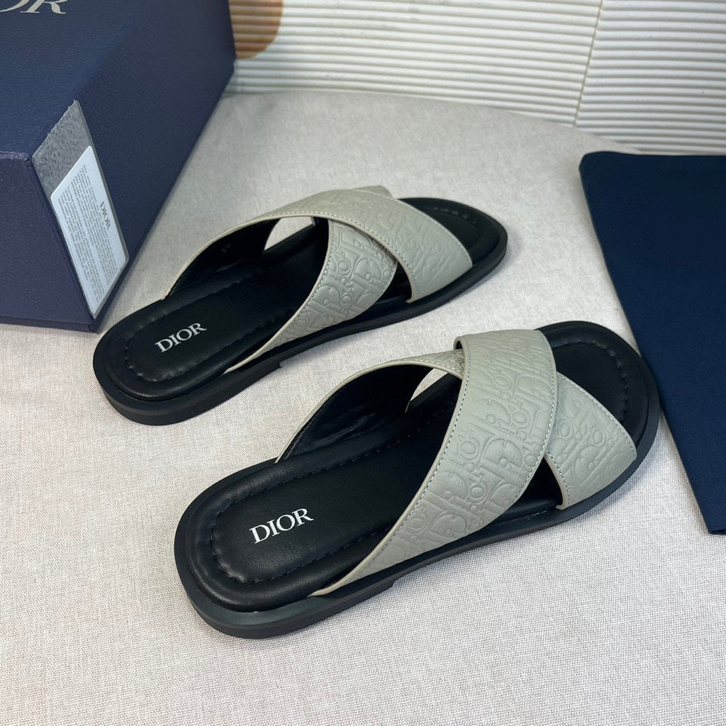 Dior - Sandale Alias toile jacquard oblique