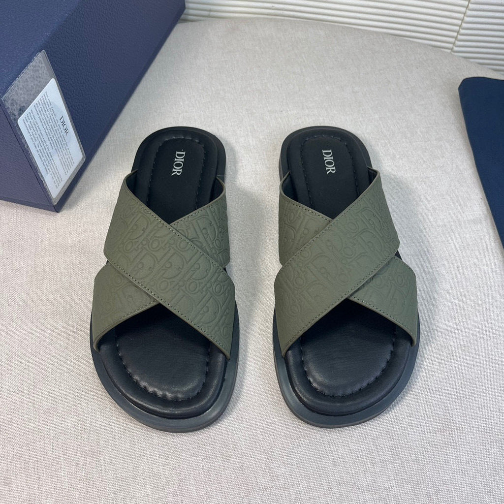 Dior - Sandale Alias toile jacquard oblique
