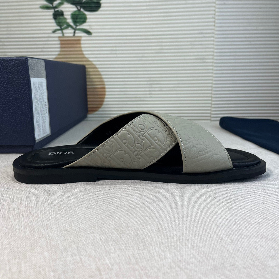 Dior - Sandale Alias toile jacquard oblique