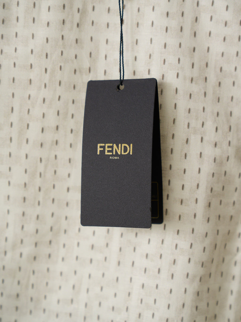 Fendi - Ensemble lin FF beige avec surpiqûres