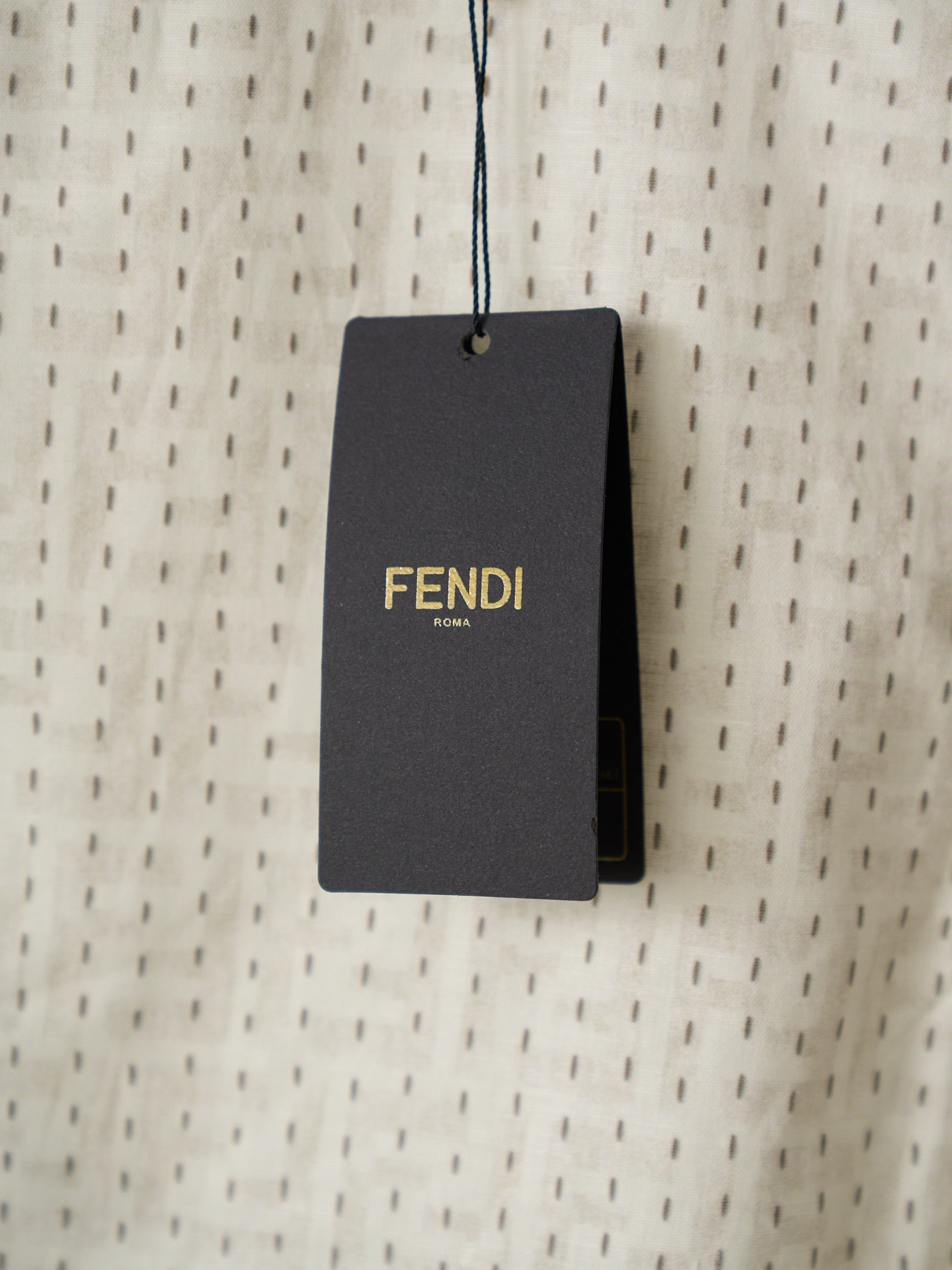 Fendi - Ensemble lin FF beige avec surpiqûres