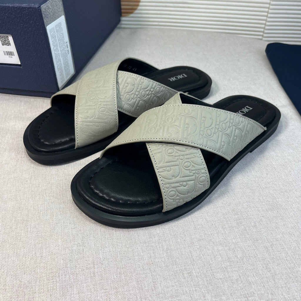 Dior - Sandale Alias toile jacquard oblique