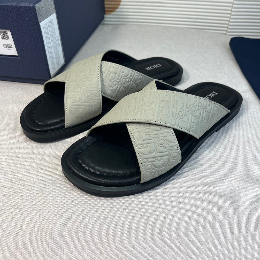 Dior - Sandale Alias toile jacquard oblique
