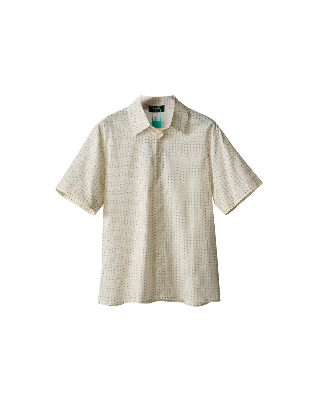 Fendi - Ensemble lin FF beige avec surpiqûres