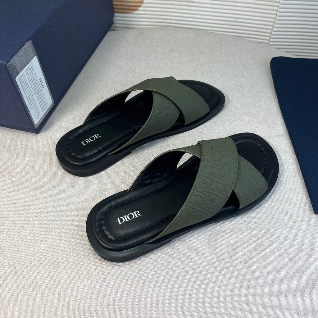 Dior - Sandale Alias toile jacquard oblique