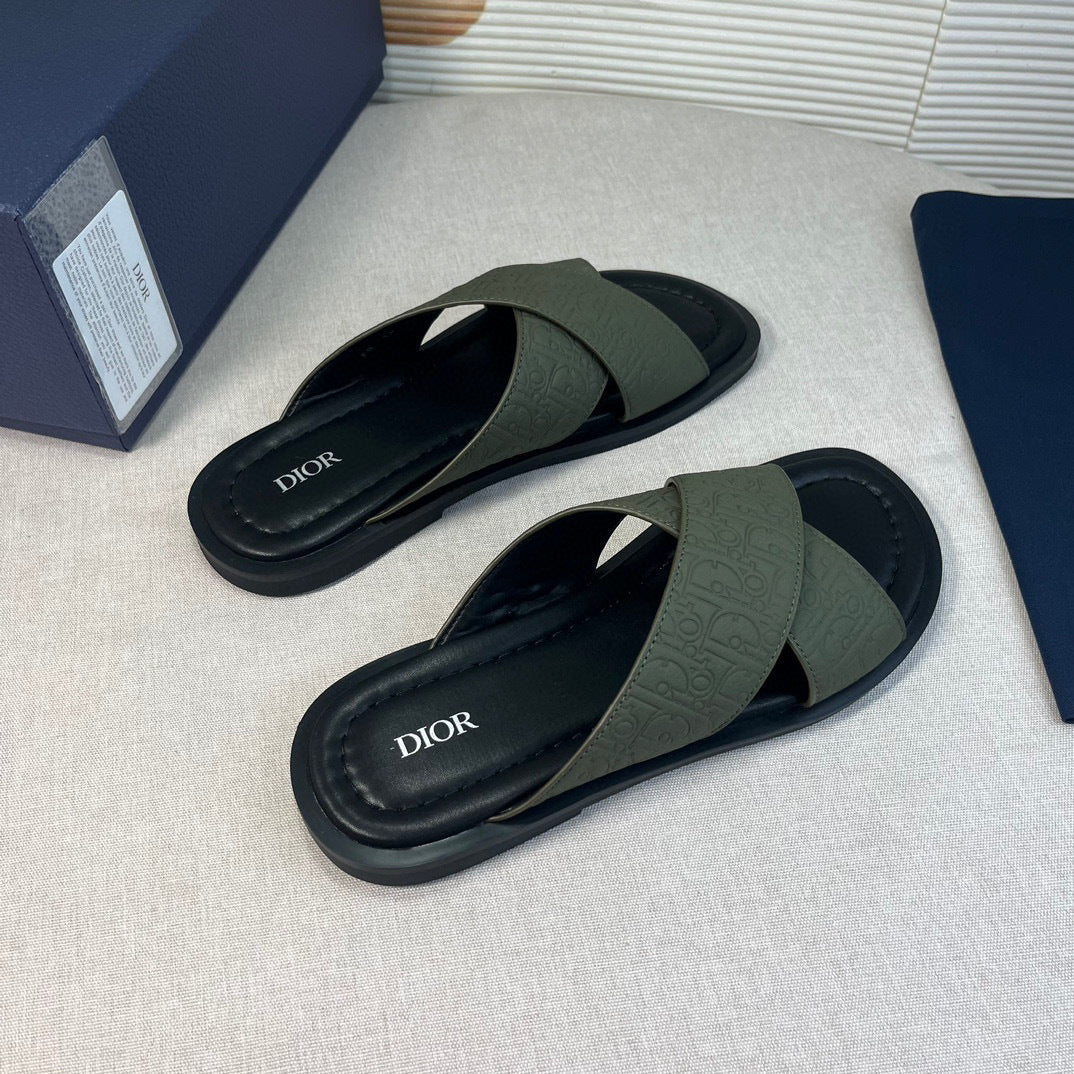 Dior - Sandale Alias toile jacquard oblique
