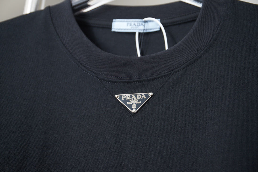Pr4d4 - T-shirt en coton à logo triangulaire
