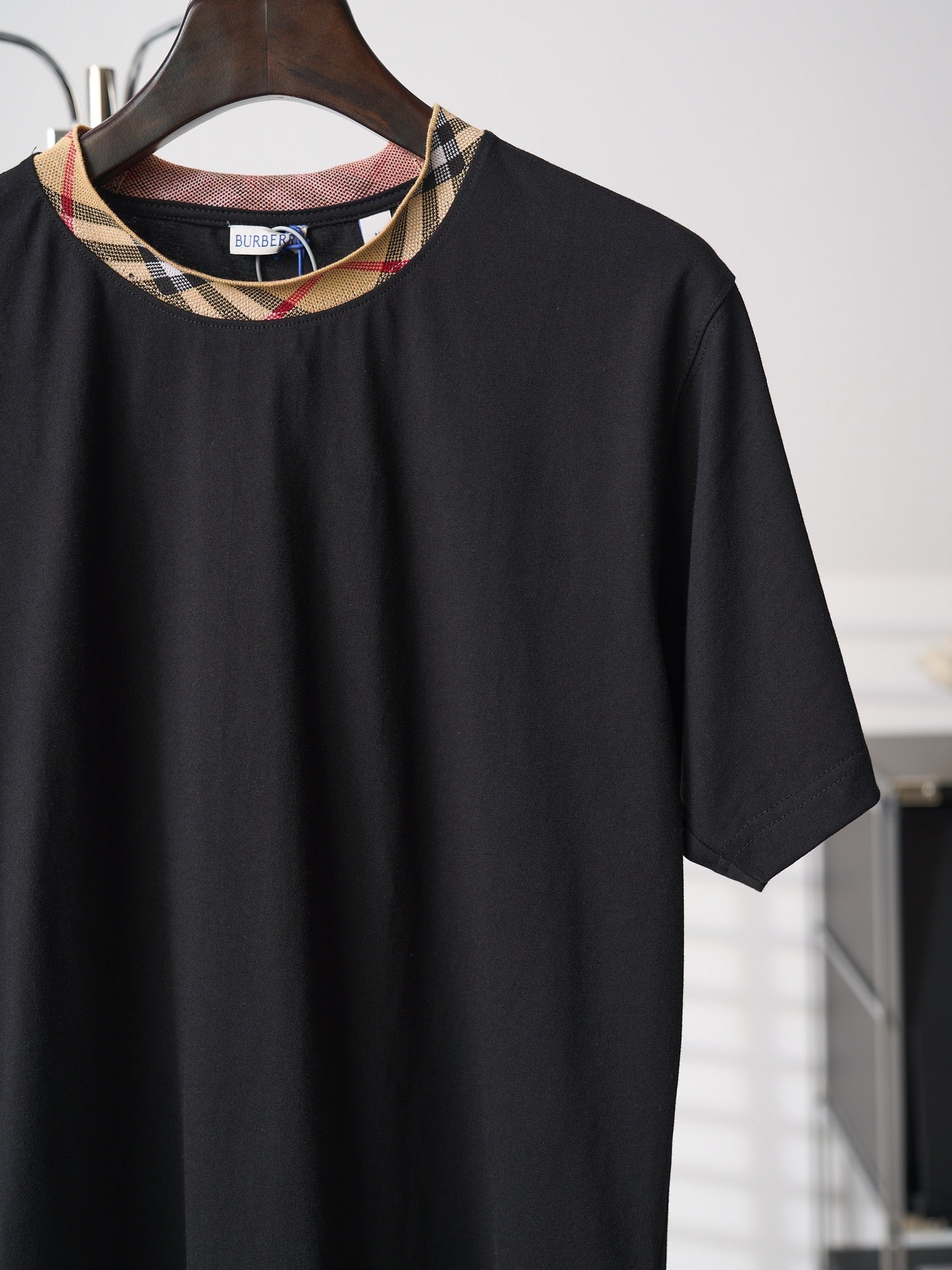 Burd3ry - T-shirt en coton avec Check