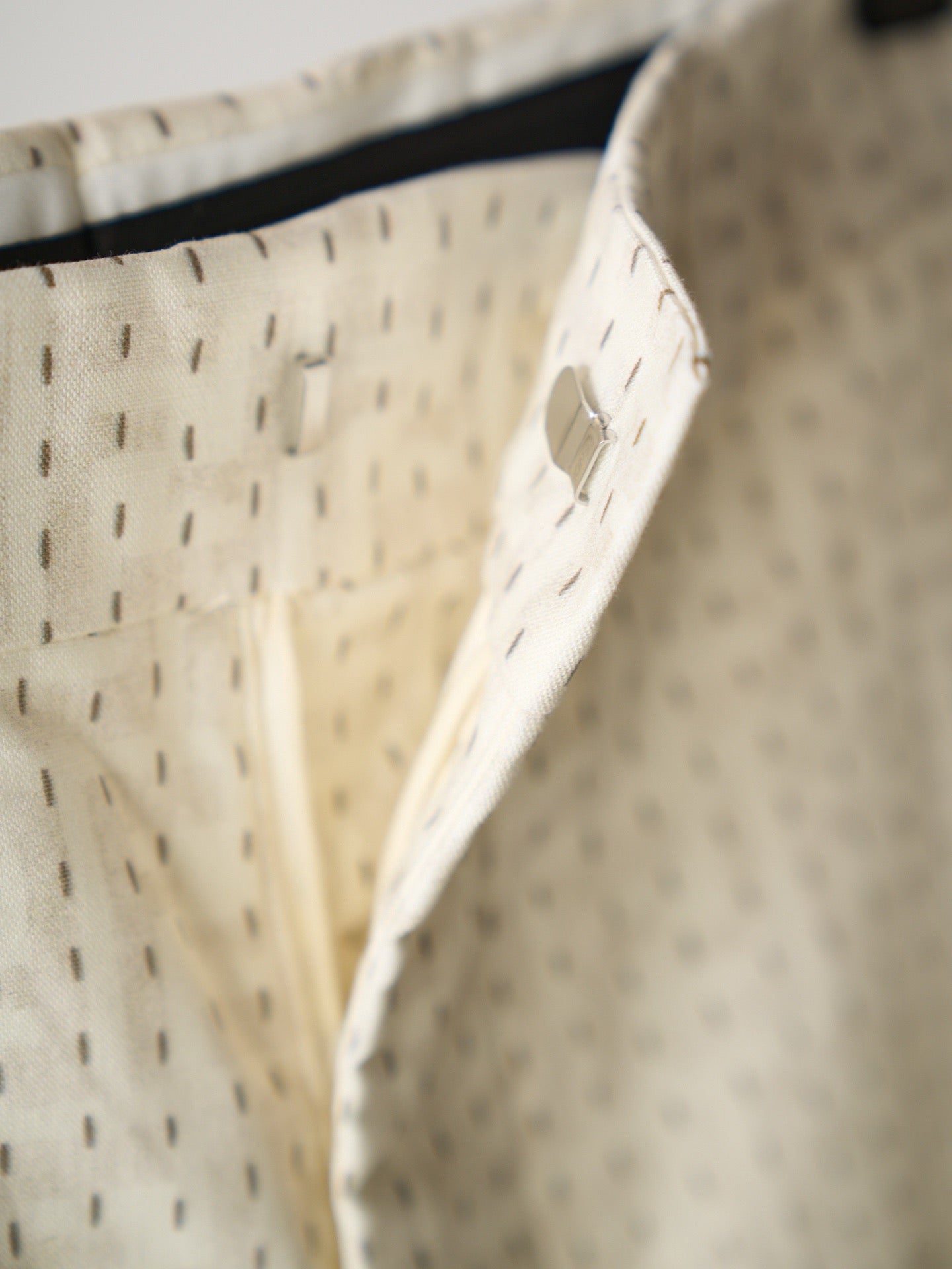 Fendi - Ensemble lin FF beige avec surpiqûres