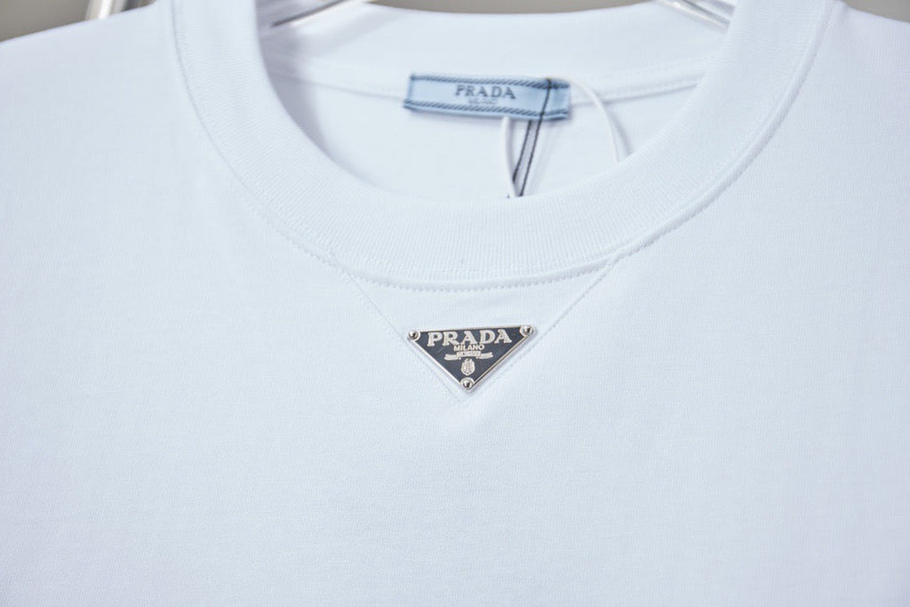 Pr4d4 - T-shirt en coton à logo triangulaire