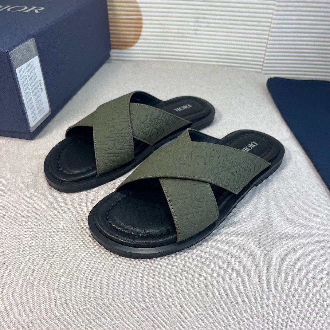 Dior - Sandale Alias toile jacquard oblique